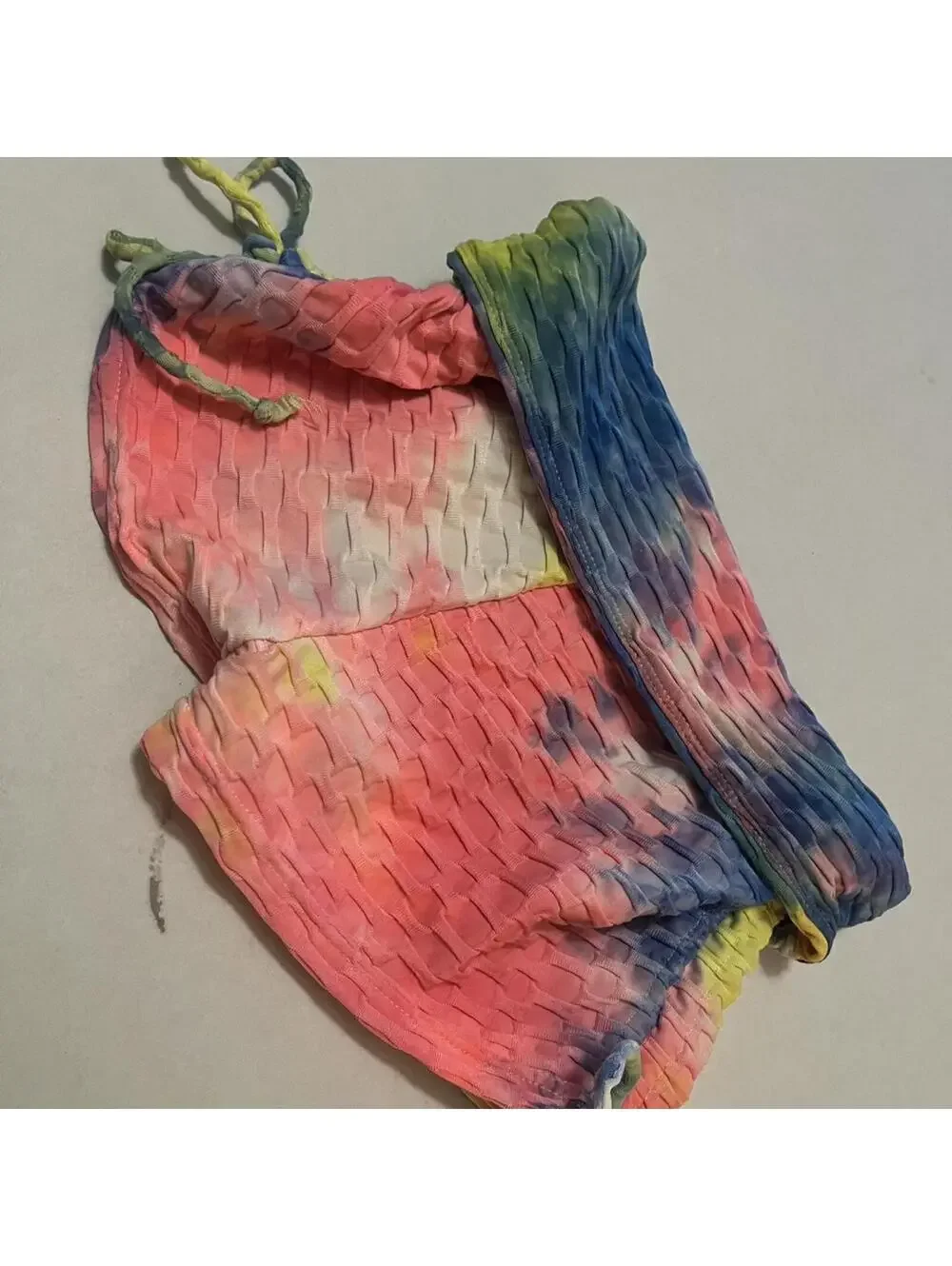 tye dye foldover shorts - Picture 3 of 7